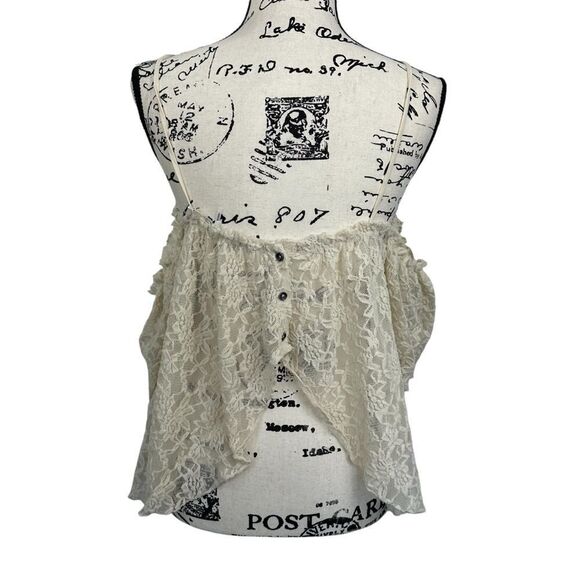 UO Kimchi Blue Lace Bohemian Sheer Blouse, Medium - Picture 2 of 13